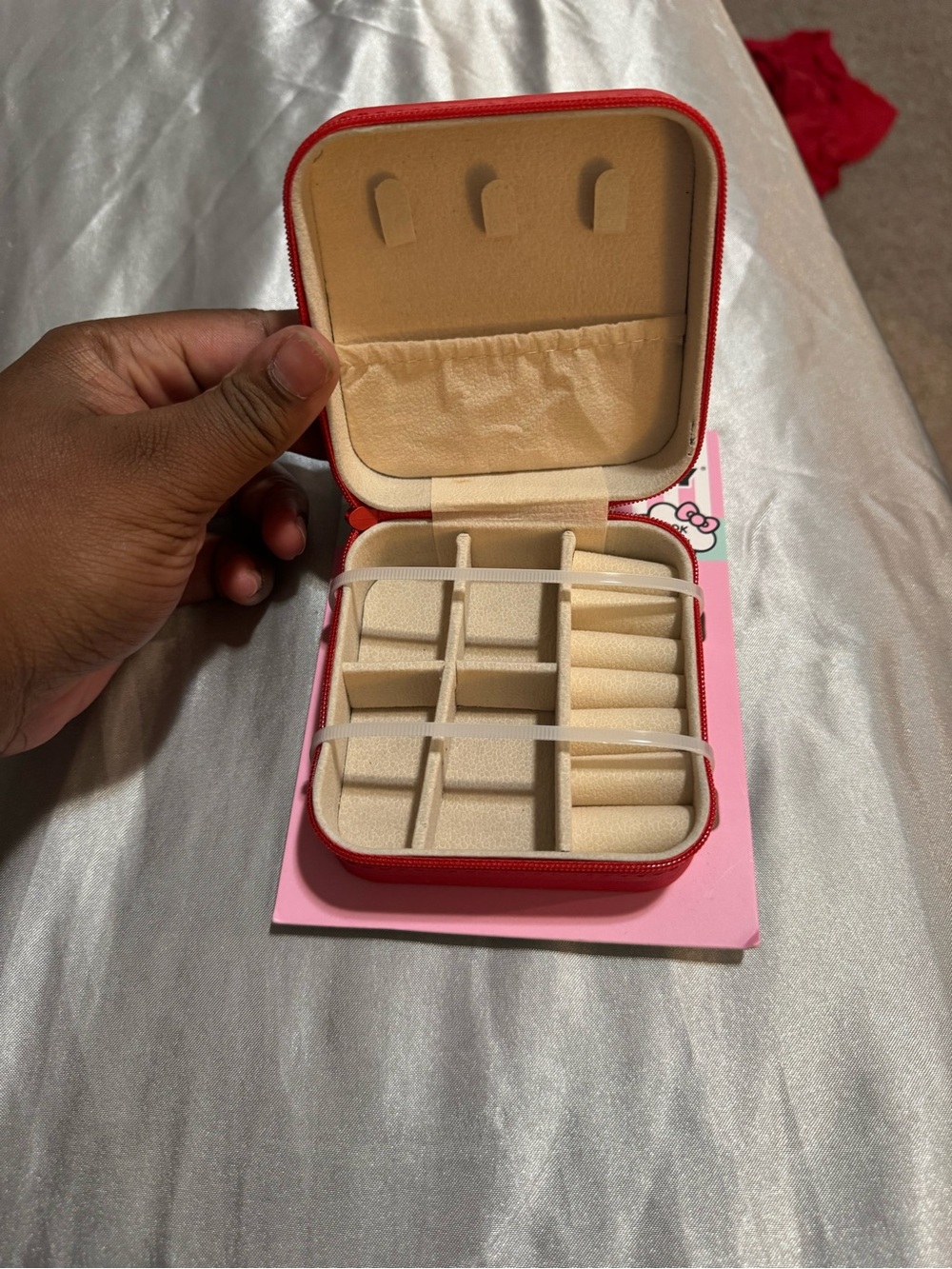 Hello Kitty Red and Pink Travel Jewelry Case